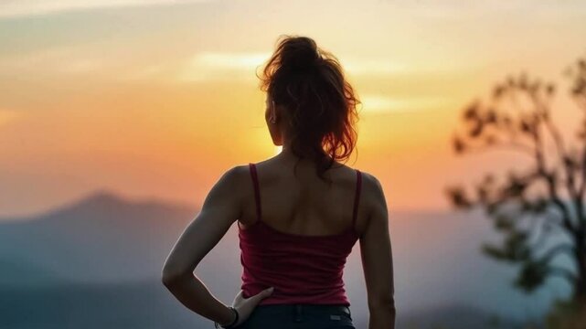 Strong and confident woman. Generative AI