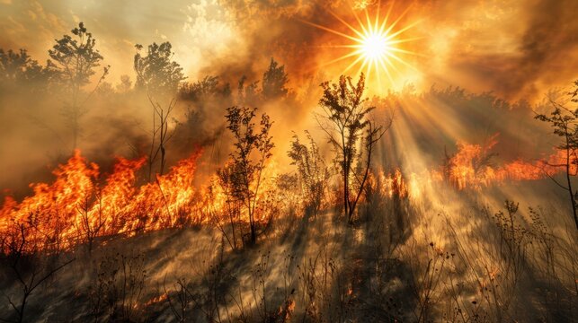 Wildfires: Heatwaves fuel wildfires by making the environment hotter, drier, and windier, all contributing to faster and more dangerous blazes.
