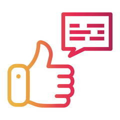 vote Line Gradient Icon