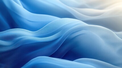 Obraz premium Abstract Blue Silk Fabric Texture: Serene Waves of Softness