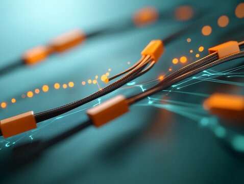 digital sculpture of ai algorithms with fiscal graphs