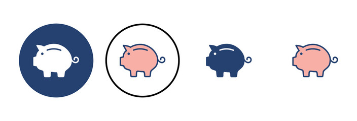 Piggy bank icon vector. piggy money icon