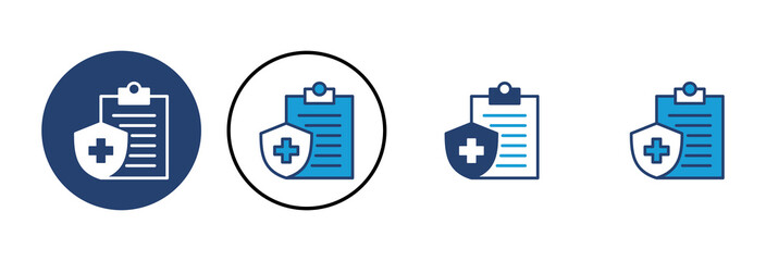 Medical insurance icon vector. health insurance icon