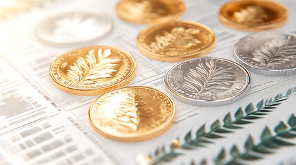 Gold investment and background image showing gold.