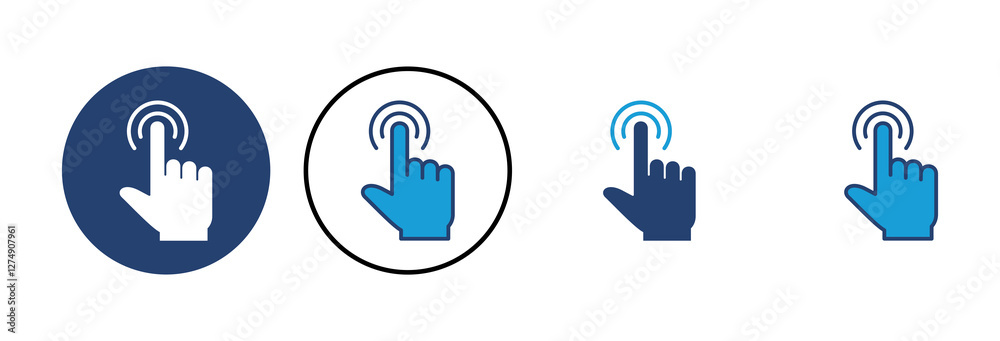 Poster hand click icon vector. pointer icon vector. hand cursor icon vector