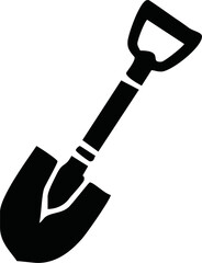 Shovel Icon. Gardening Vector Illustration. Construction Equipment Sign & Symbol.