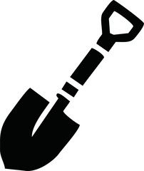 Shovel Icon. Gardening Vector Illustration. Construction Equipment Sign & Symbol.