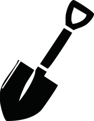 Shovel Icon. Gardening Vector Illustration. Construction Equipment Sign & Symbol.