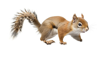 Obraz premium Tree Trunk Squirrel on transparent background PNG.