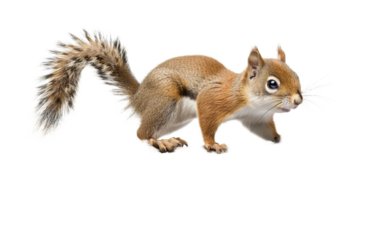 Tree Trunk Squirrel on transparent background PNG.