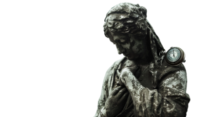 Pocket Watch Held on transparent background PNG.