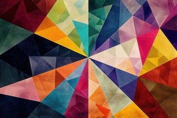 Colorful geometric pattern in an abstract kaleidoscope style, for backgrounds or art