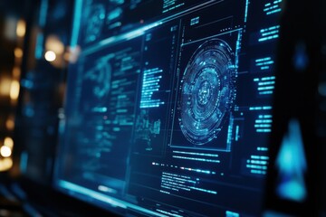 Obraz premium Digital World: Exploring the Realm of Code and Data