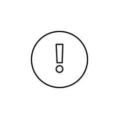 Exclamation interface icon linear illustration for web and app..eps