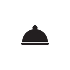 Food cover icon. Vector flat black simple trendy style illustration for web and app..eps