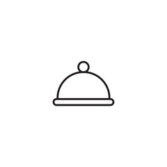 Food cover icon. Vector simple black linear illustration for web and app..eps