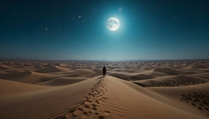 Naklejka premium A breathtaking view of the moon landscape