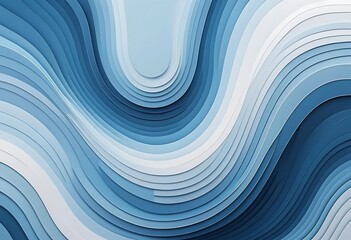 Subtle Blue Gradient Layers Forming a Wavy Topographic Landscape