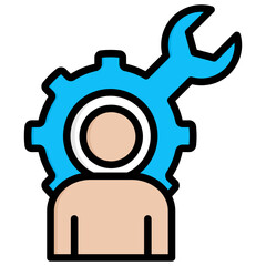 Technical Problems Icon, Symbol, Lineal Color