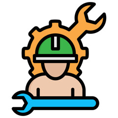 Technical Problems Icon, Symbol, Lineal Color