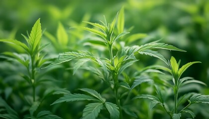 Fototapeta premium Fresh green plants growing in field