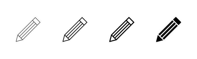 Pencil icon vector isolated on white background. Pencil vector icon