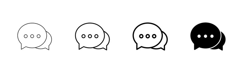 Fototapeta premium Chat icon vector isolated on white background. Chat vector icon. Speech bubble. message. contact us