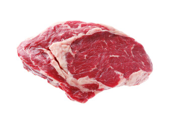 Fototapeta premium Piece of raw beef meat isolated on white