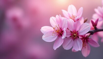 Soft petal background with delicate light pink and purple hues, nature, blossoms,