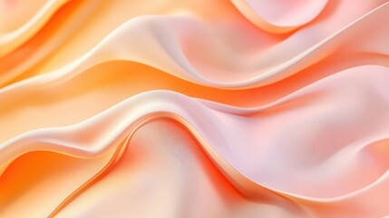 Obraz premium Elegant Abstract Background with Flowing Peach and Cream Waves of Fabric