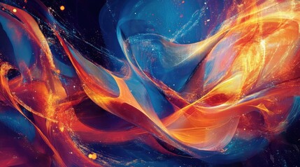 Innovative big data analytics concept with dynamic algorithm visualizations and digital abstract patterns epitomizing advanced computational intelligence and modern data science