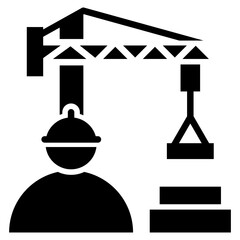 Financial Production Partners Icon, Symbol, Glyph Black