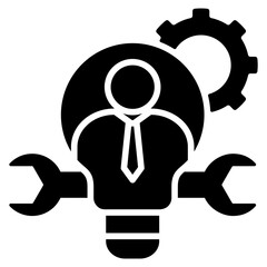 Financial Production Partners Icon, Symbol, Glyph Black