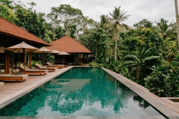 Tropical Pool Villa Overlooking Lush Jungle