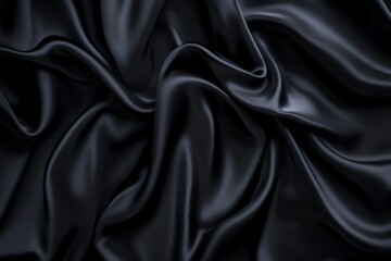 Obraz premium Dark Draped Silk Fabric Texture Background