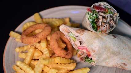 Shawarma meal from Lebanese cuisine