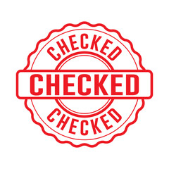 Checked Stamp Graphic design vector element