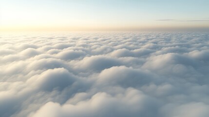 Ethereal Cloudscape Illuminated by Soft Light at Dawn or Dusk