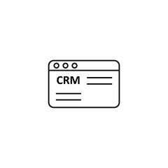 CRM icon vector simple linear illustration for web and app..eps
