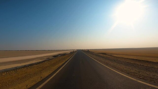 POV Journey on the Serene Road to Heaven at Rann of Kutch White Desert