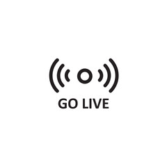 Go live outline icon, vector simple trendy style illustration for web and app..eps