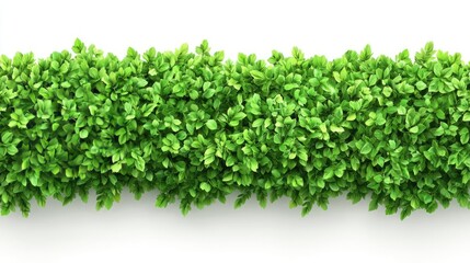 Vividly detailed vector seamless grass border in lush bright green tones set against a pristine white background for creative design applications