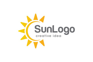 Creative Sun Logo Design Template
