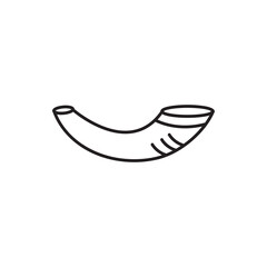 Shofar icon vector simple linear illustration for web and app..eps