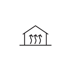 Underfloor heating icon, vector simple trendy style illustration for web and app..eps