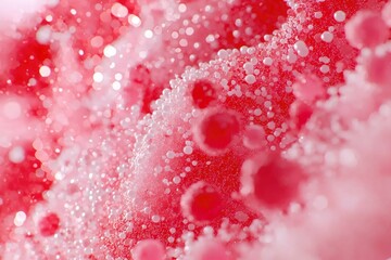 Abstract Red and White Bubble Texture