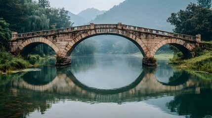 old bridge over the river