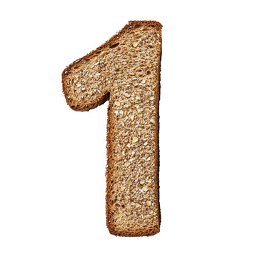 A Wholemeal Bread in the shape of the number "R"