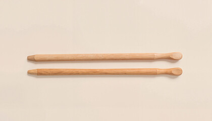 Wooden crochet hooks on light background