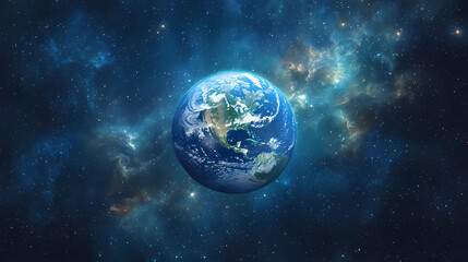 Fototapeta premium 3D Earth in Deep Space